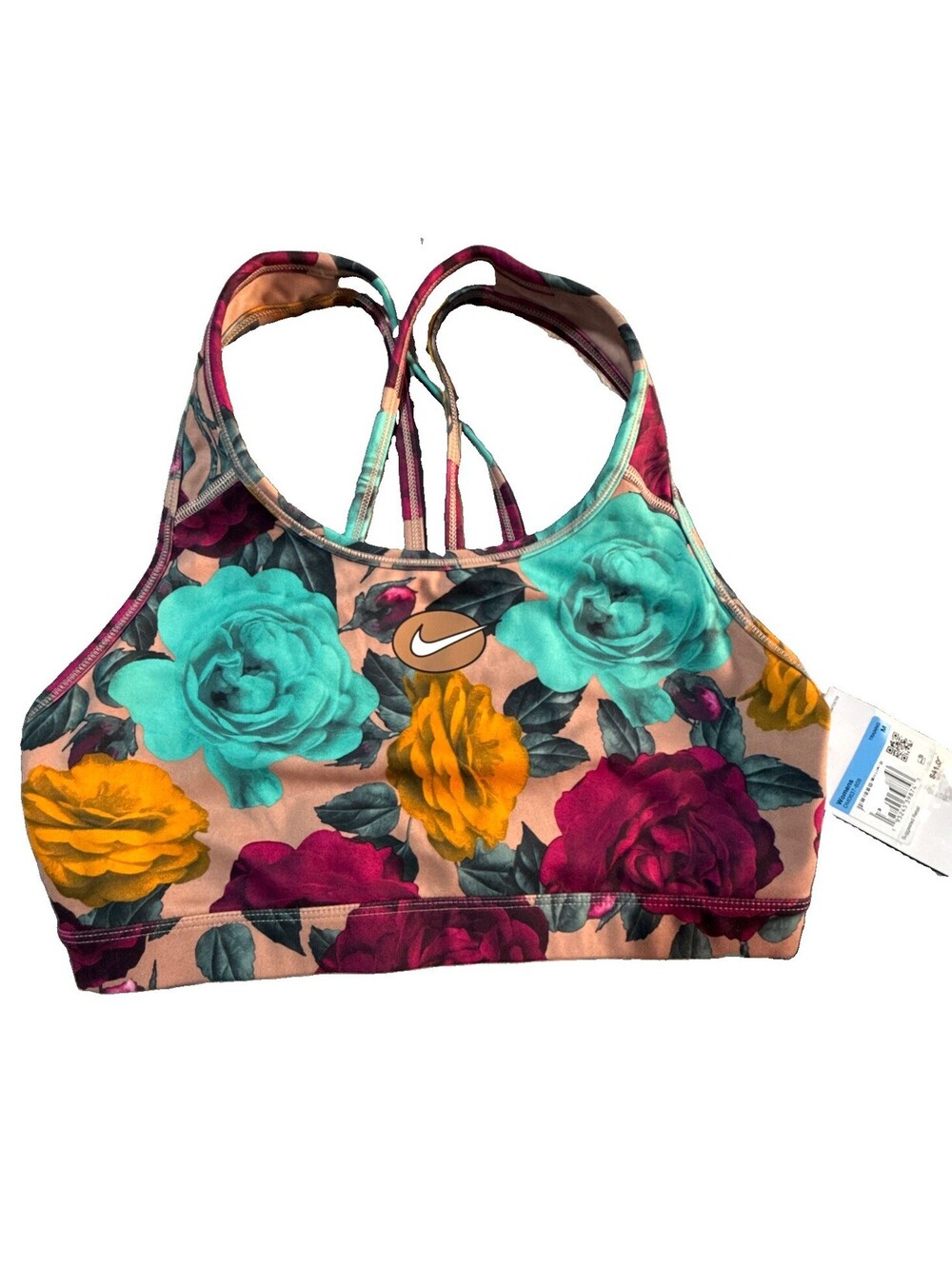 Nike Indy Icon Clash Sports Bra Light Support DM0637-010 Women's Size M Floral